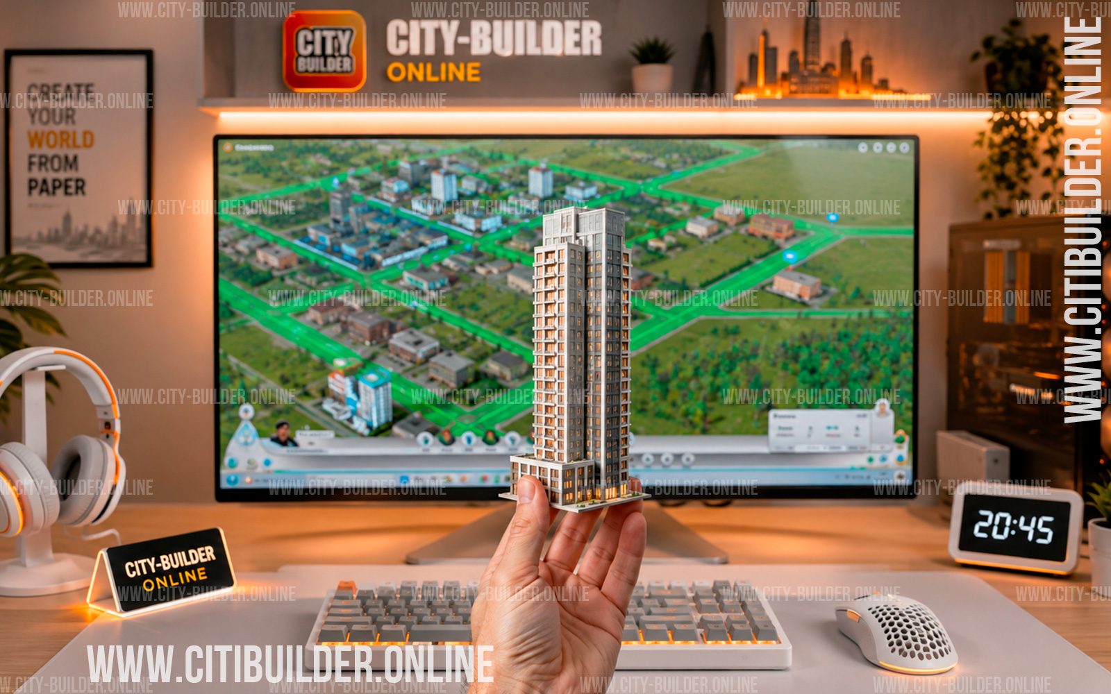 The city does not disappear when the computer is turned off